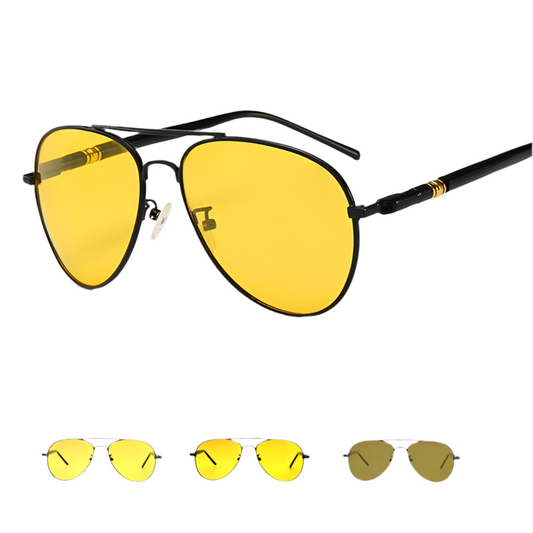 NightDrive™ Photochromic Polarized Aviator Glasses – Day & Night Vision