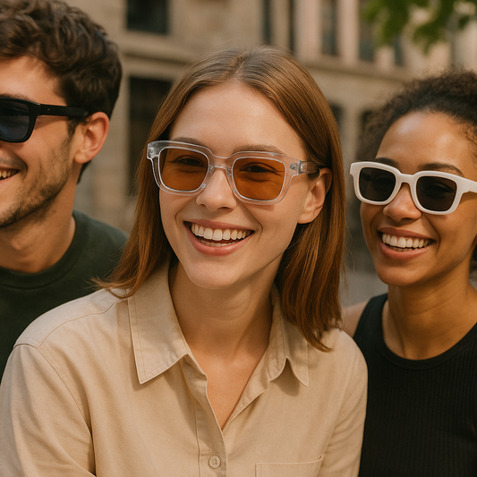Bold Edge – Retro Clear Frame Sunglasses