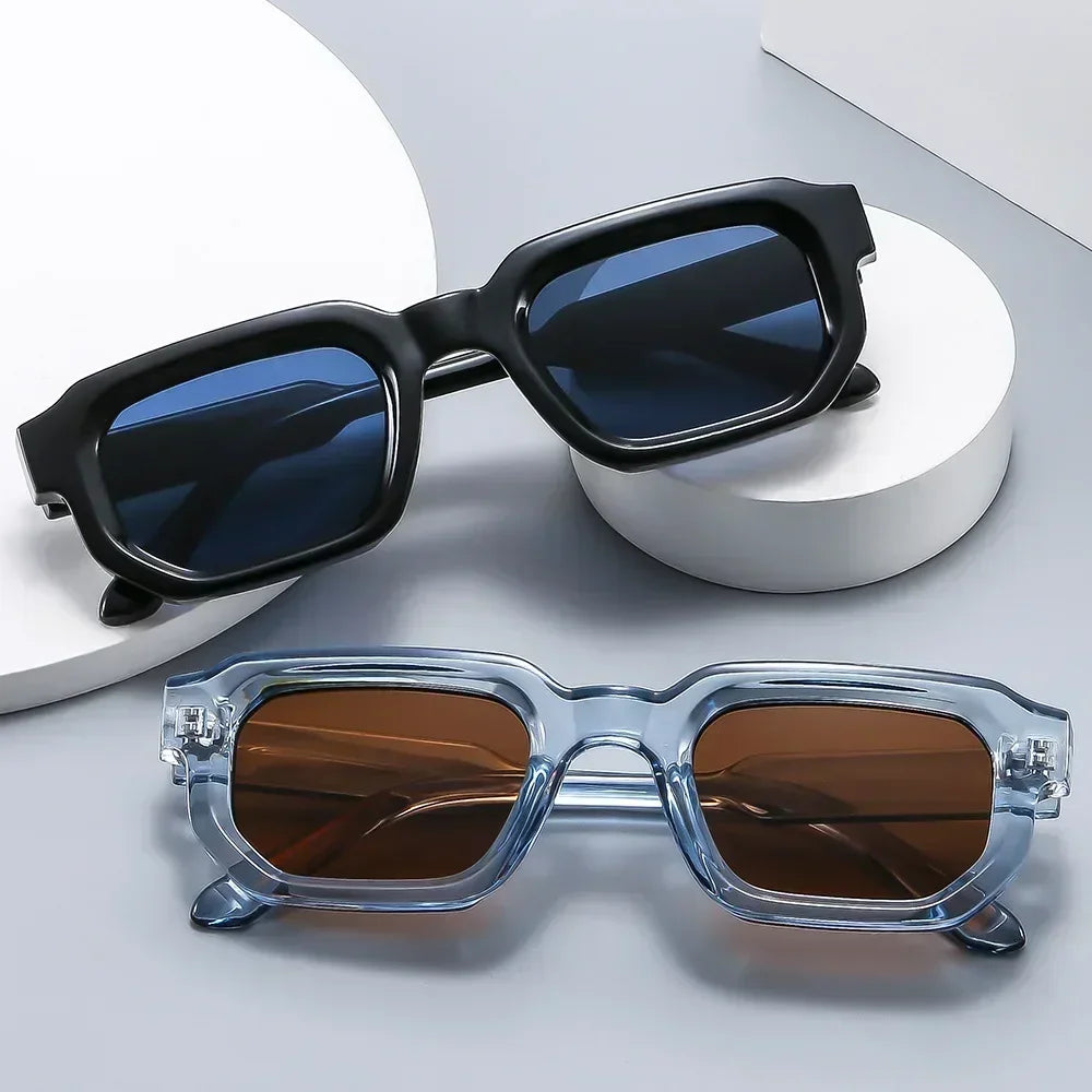 Bold Edge – Retro Clear Frame Sunglasses