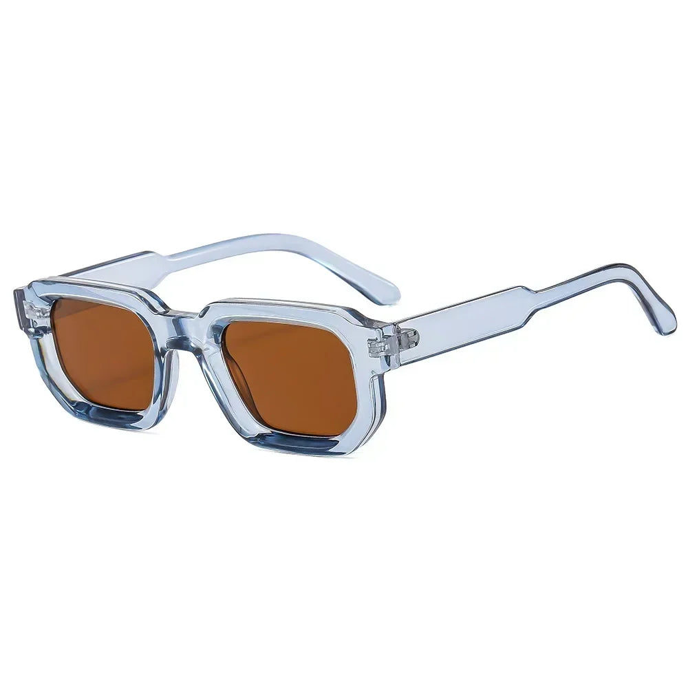 Bold Edge – Retro Clear Frame Sunglasses