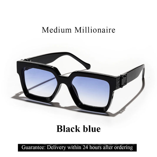 Millionaire Rectangular Sunglasses - Unisex