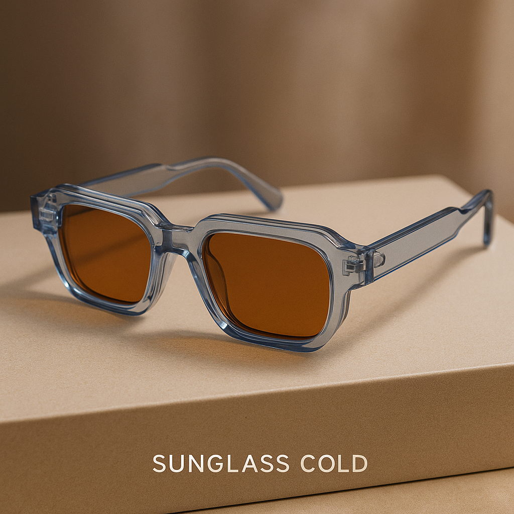 Bold Edge – Retro Clear Frame Sunglasses