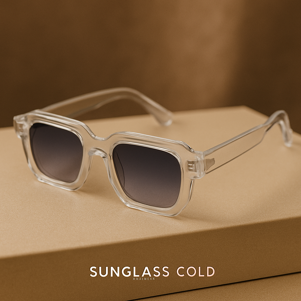 Bold Edge – Retro Clear Frame Sunglasses